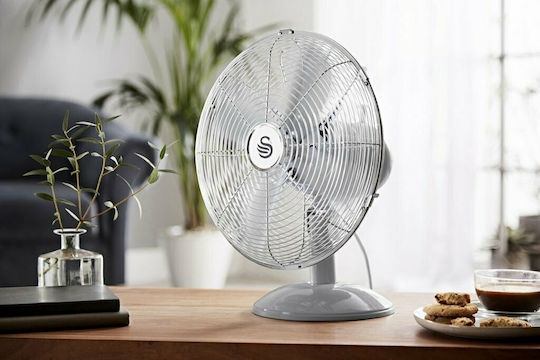 Swan SFA12620GRN Επιτραπέζιος Ανεμιστήρας 35W Διαμέτρου 30.48cm Γκρι