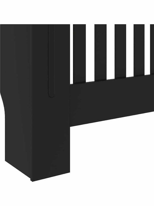 vidaXL Κάλυμμα Καλοριφέρ από MDF Μαύρο 78x19x81.5cm