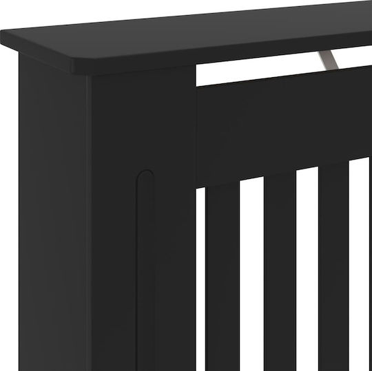 vidaXL MDF Black Radiator Cover 78x19x81.5cm