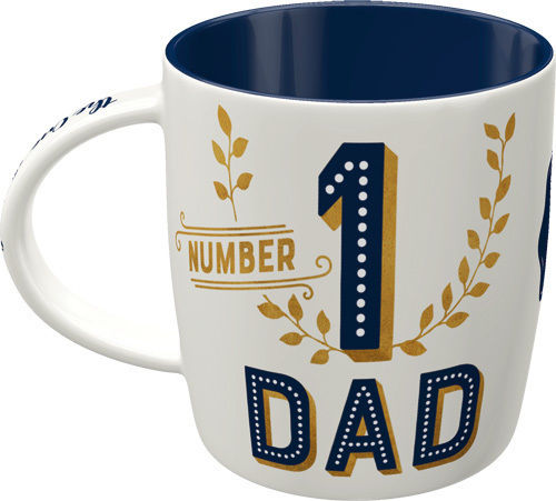 Nostalgic Art Number 1 Dad Becher Keramik Weiß 330ml