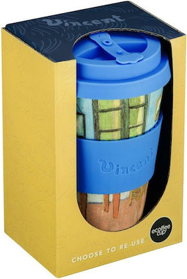 Ecoffee Cup Van Gogh Bedroom Купа Бамбук с капак Син 400мл 1бр