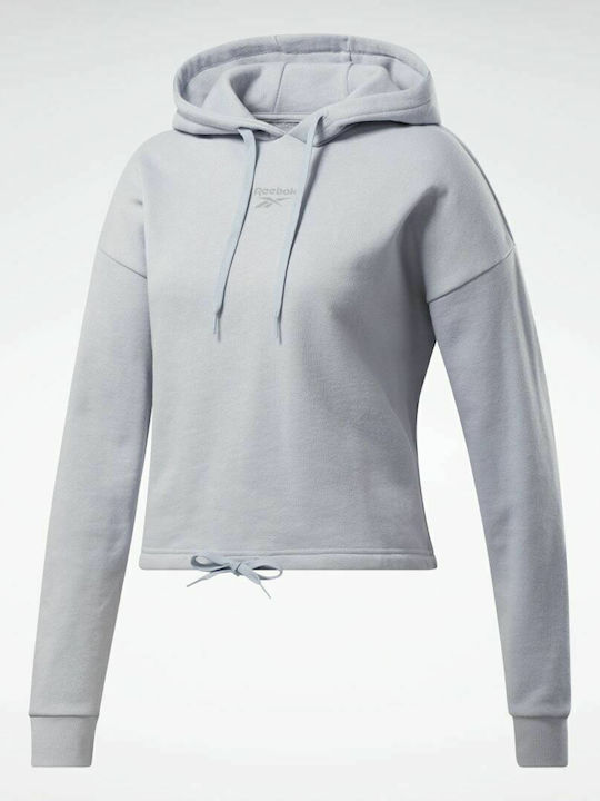 Classics Small Logo Γυναικείο Φούτερ με Κουκούλα Cold Grey