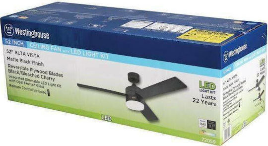 Westinghouse Alta Vista Deckenventilator 122cm mit Leuchte Graphit