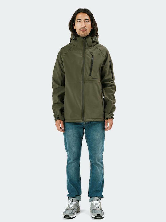 3 in 1 Winter Jacket Softshell Waterproof and Windproof Army Green