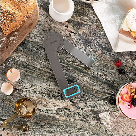Cecotec Cook Control 10100 EcoPower Compact Ψηφιακή Ζυγαριά Κουζίνας Αναδιπλούμενη έως 5kg Inox