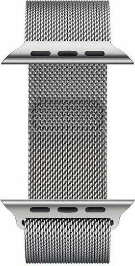 Apple Watch Series 7 Cellular Stainless Steel 45mm Waterproof with eSIM and Heart Rate Monitor (Silver Milanese Loop)