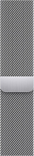 Apple Watch Series 7 Cellular Stainless Steel 45mm Waterproof with eSIM and Heart Rate Monitor (Silver Milanese Loop)