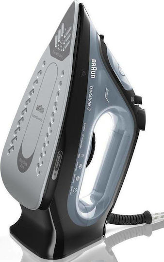 Braun TexStyle 3 SI 3055 SI3055BK Steam Iron 2400W with Ceramic Plate and Continuous Steam Supply 45g/min