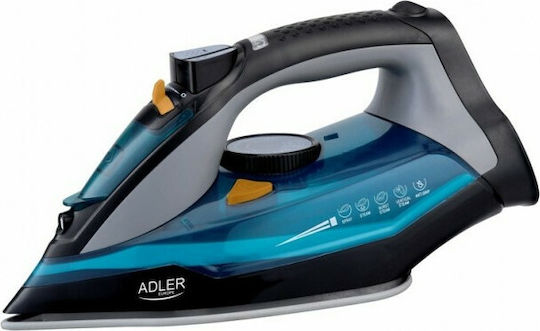 Adler Σίδερο Ατμού 2400W με Κεραμική Πλάκα και Συνεχόμενη Παροχή 45gr/min