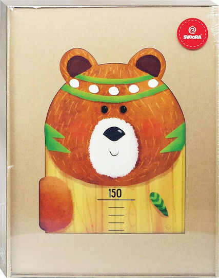 Svoora Wachstumstabelle für Kinder und Babys Indianimals Bärchen Grün