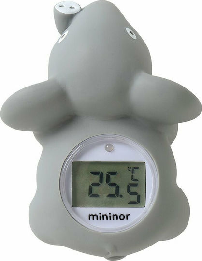 Mininor Ψηφιακό Θερμόμετρο Μπάνιου Elephant 0°C έως 50°C Γκρι