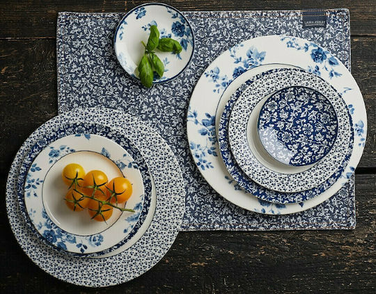 Laura Ashley Blueprints Farfurie joasă din Porțelan Albastru cu Diametru 26cm