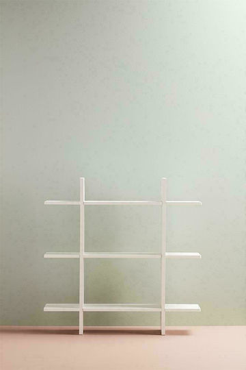 Kinderregal Holzregal 3-stöckiges Wandregal Weiß 70x16x70cm