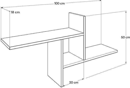 Παιδική Ραφιέρα 04 Τοίχου Μωβ 100x18x50εκ.