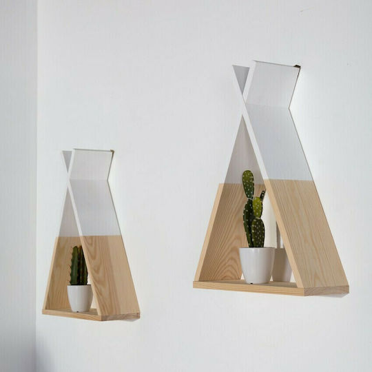 Детски Рафт Tipi За Стена Бежов 32x12x47см