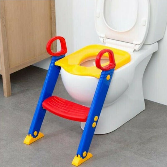 Factory Toddler Toilet Seat with Footrest & Handles Multicolour