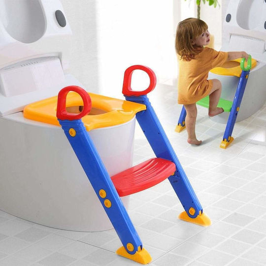 Factory Toddler Toilet Seat with Footrest & Handles Multicolour