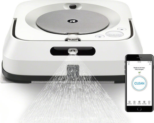 iRobot Braava Jet M6 Σκούπα Ρομπότ με Οπτική Χαρτογράφηση Λευκή