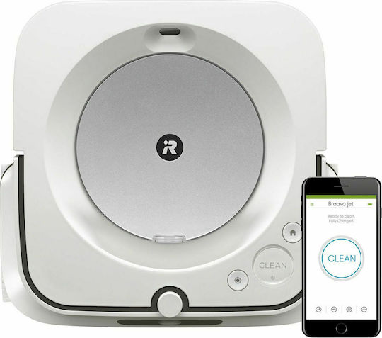 iRobot Braava Jet M6 Σκούπα Ρομπότ με Οπτική Χαρτογράφηση Λευκή