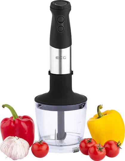 ECG Hand Blender with Inox Rod 750W Black