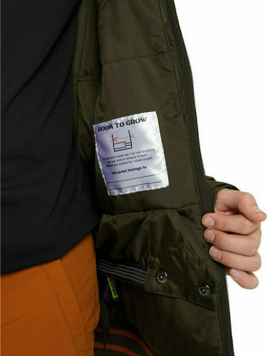Kelp Kinderjacken & Winterjacken Lässig Lang mit Kapuzen- Khaki