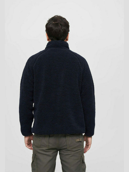 Brandit BD5022 Men's Long Sleeve Sweater with Zipper Navy