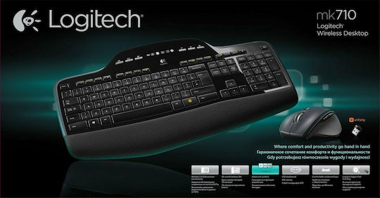 Logitech MK710 Kabellos Tastatur & Maus Set Englisch US