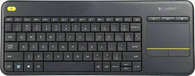 Logitech Wireless Touch Keyboard K400 Ασύρματο Πληκτρολόγιο με Touchpad Αγγλικό US
