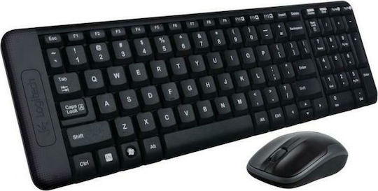 Logitech MK220 Ασύρματο Σετ Πληκτρολόγιο & Ποντίκι Ελληνικό