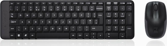 Logitech MK220 Ασύρματο Σετ Πληκτρολόγιο & Ποντίκι Ελληνικό