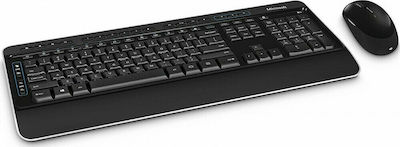 Microsoft Wireless Desktop 3050 Tastatur & Maus Set Griechisch Schwarz