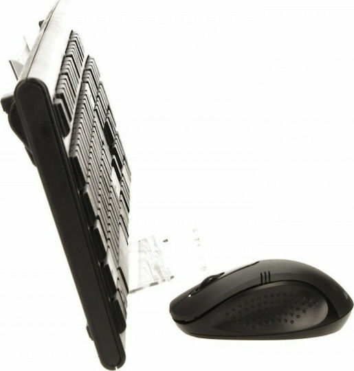 A4Tech Wireless Desktop Padless 7100n Tastatur & Maus Set Englisch UK Weiß