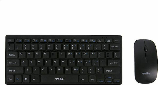 Weibo WB-8068 Ασύρματο Σετ Πληκτρολόγιο & Ποντίκι Αγγλικό UK