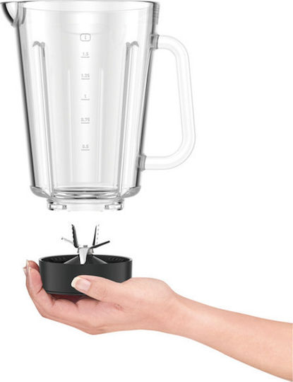 Moulinex LM811D Perfect Mix LM811D Блендер за смути със Стъклен съд 2лт 1200W Инокс
