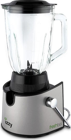 Izzy 2in1 FreshBar J82 Μπλέντερ με Γυάλινη Κανάτα 1.5 lt 700W Inox