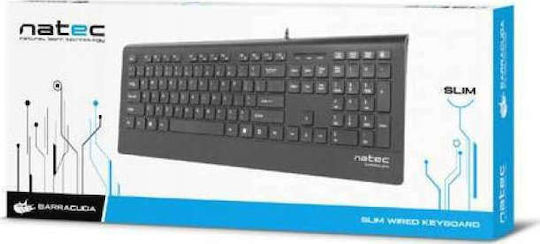Natec Barracuda Slim Πληκτρολόγιο Αγγλικό US