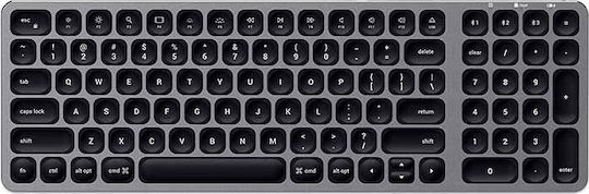 Satechi Aluminum Ασύρματο Bluetooth Πληκτρολόγιο Αγγλικό US Συμβατό με Mac Γκρι