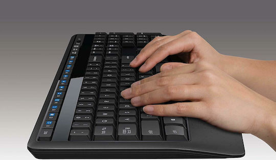 Logitech Combo MK345 Безжично Комплект клавиатура и мишка Английски US Черен