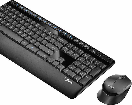 Logitech Combo MK345 Безжично Комплект клавиатура и мишка Английски US Черен
