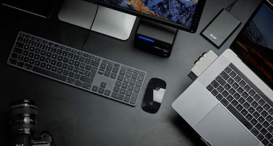LMP KB-1243 Πληκτρολόγιο Αγγλικό UK Συμβατό με Mac Γκρι