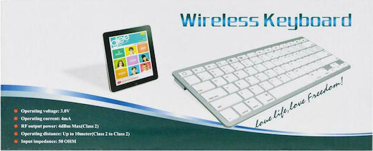 Mobilis BK3001 Ασύρματο Bluetooth Πληκτρολόγιο Αγγλικό US