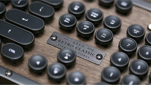Azio Retro Classic USB Doar tastatura Maro