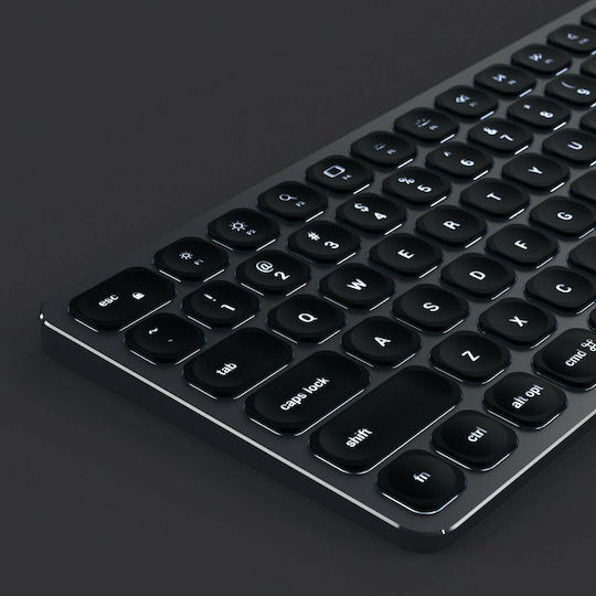 Satechi Compact Backlit Ασύρματο Bluetooth Πληκτρολόγιο Αγγλικό US Συμβατό με Mac Γκρι