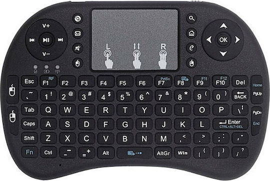 i8 Ασύρματο Πληκτρολόγιο με Touchpad Αγγλικό US