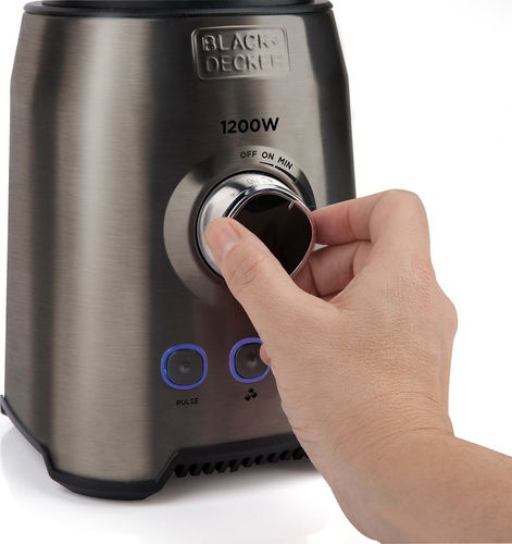 Black & Decker Μπλέντερ με Γυάλινη Κανάτα 1.5 lt 1200W Μαύρο BXJB1200E