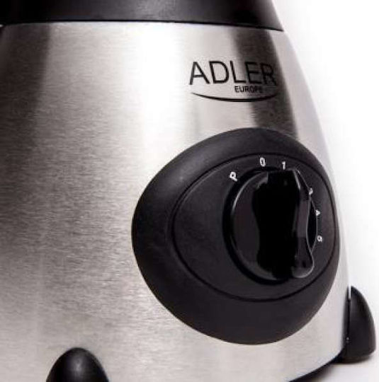 Adler AD-4070 Μπλέντερ με Γυάλινη Κανάτα 1.5 lt 600W Inox