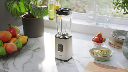 Philips Daily Collection Μπλέντερ με Πλαστική Κανάτα 1 lt 350W Λευκό