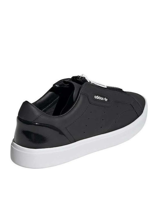 Sleek Zip Sneakers Core Black / Crystal White