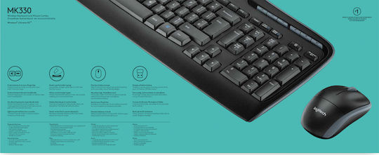 Logitech Wireless Combo MK330 Keyboard & Mouse Set English US