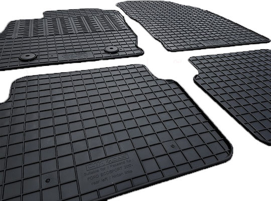 Cik Set of Front and Rear Mats 4pcs for Ford EcoSport 2017+ Black